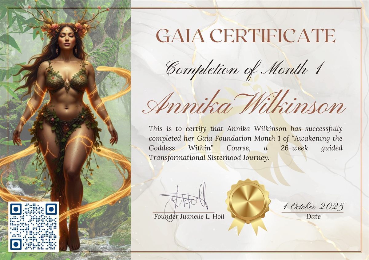 Certificate — Annika Wilkinson